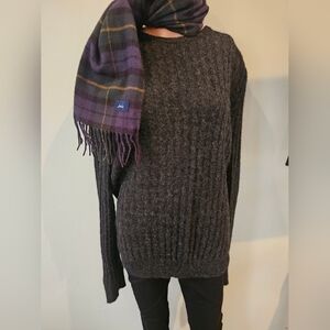 Alpaca Cable Stitch Crew Neck Sweater Mens Med., Womens Lg